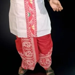 Red Kolka Dhuti 2
